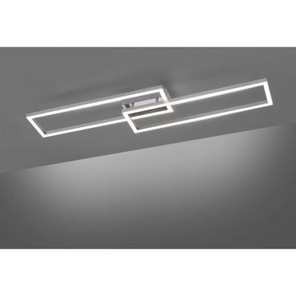 Leuchten Direkt 16430-55 - Lampada da soffitto MAXI LED RGBW dimmerabile 2xLED/18W/230V 2700-5000K cromo opaco + telecomando
