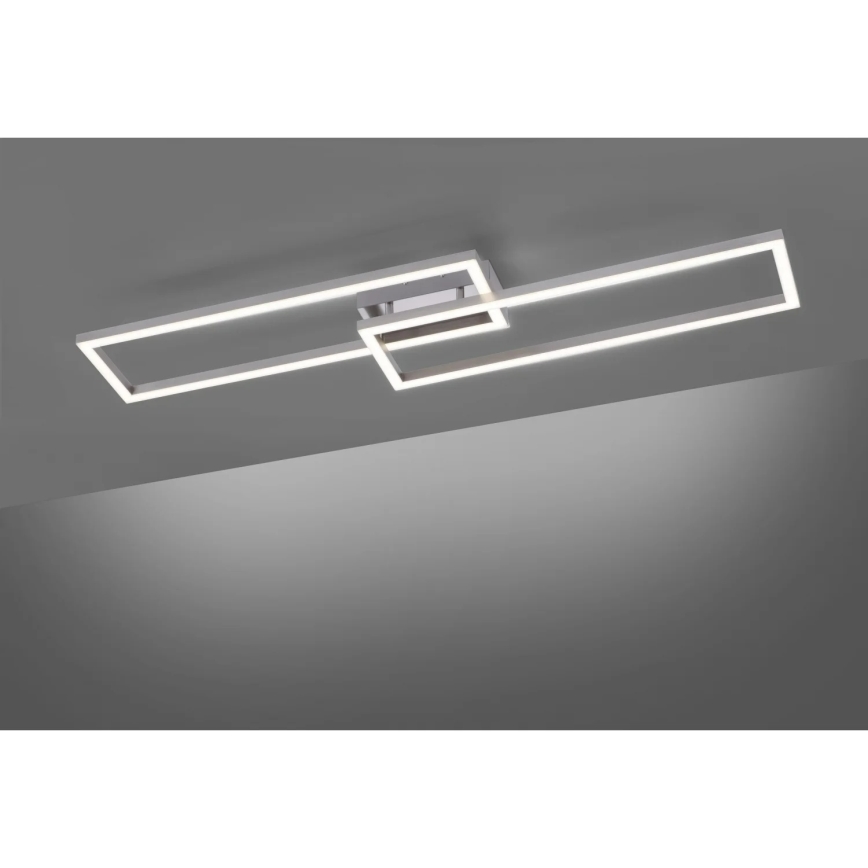 Leuchten Direkt 16430-55 - Lampada da soffitto MAXI LED RGBW dimmerabile 2xLED/18W/230V 2700-5000K cromo opaco + telecomando