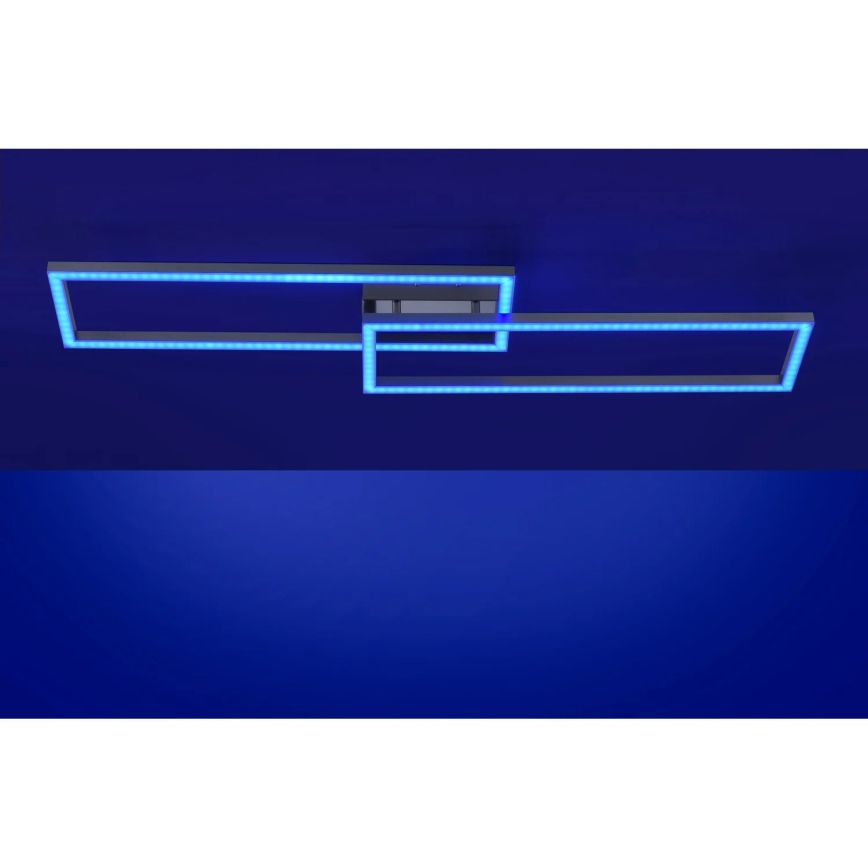 Leuchten Direkt 16430-55 - Lampada da soffitto MAXI LED RGBW dimmerabile 2xLED/18W/230V 2700-5000K cromo opaco + telecomando