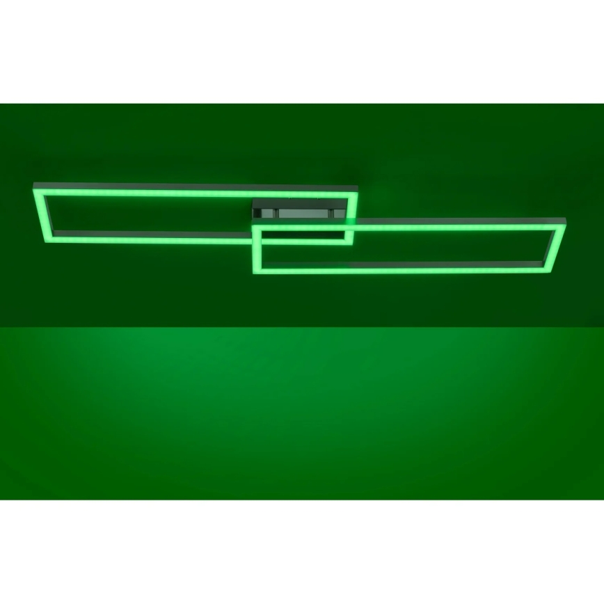 Leuchten Direkt 16430-55 - Lampada da soffitto MAXI LED RGBW dimmerabile 2xLED/18W/230V 2700-5000K cromo opaco + telecomando