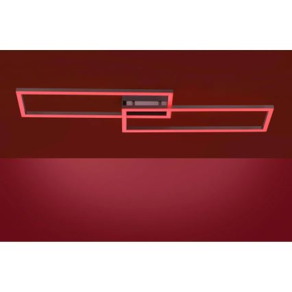 Leuchten Direkt 16430-55 - Lampada da soffitto MAXI LED RGBW dimmerabile 2xLED/18W/230V 2700-5000K cromo opaco + telecomando