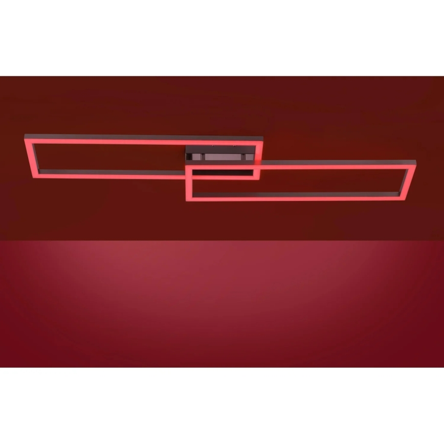 Leuchten Direkt 16430-55 - Lampada da soffitto MAXI LED RGBW dimmerabile 2xLED/18W/230V 2700-5000K cromo opaco + telecomando