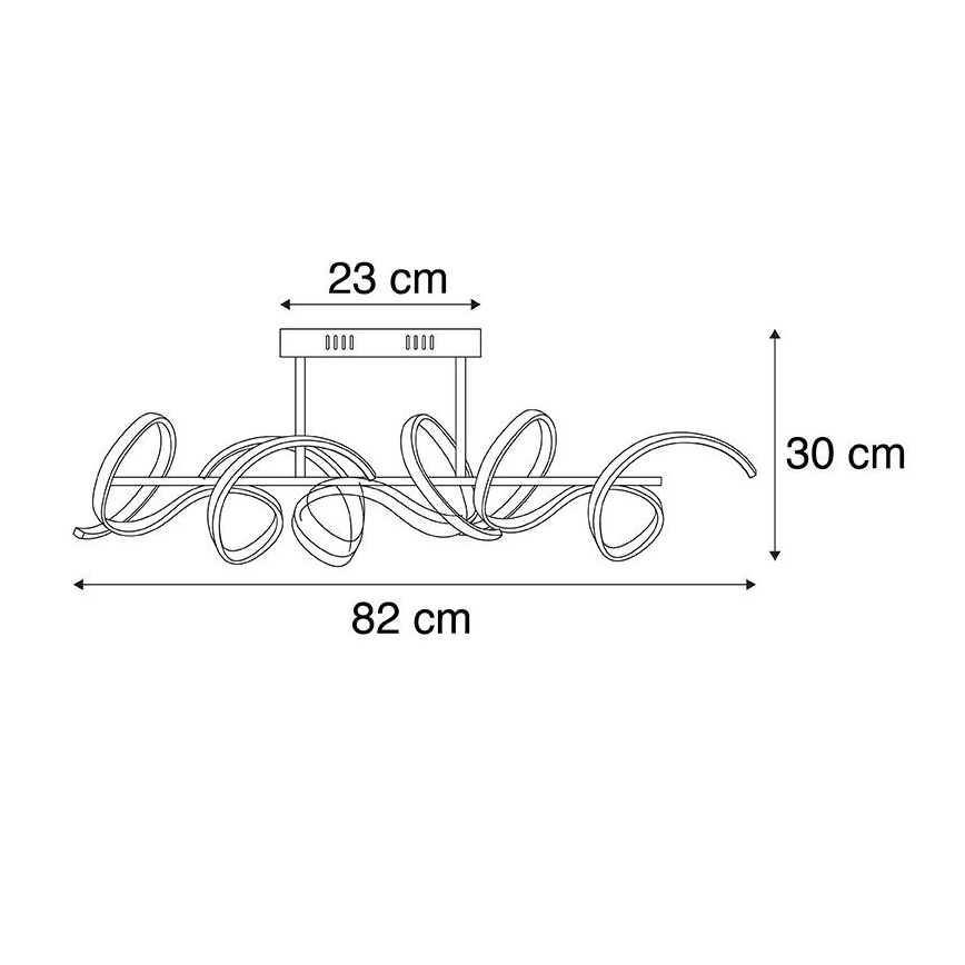 Leuchten Direkt 19032-21 - Lampadario LED dimmerabile da superficie CURLS LED/25,8W/230V