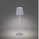 Leuchten Direkt 19250-16 - LED Lampada da tavolo ricaricabile dimmerabile per esterni EURIA LED/3W/5V IP54 bianco