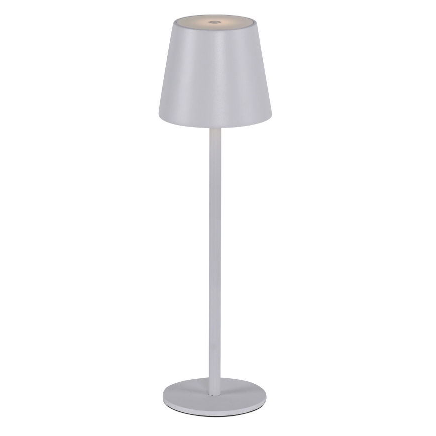 Leuchten Direkt 19250-16 - LED Lampada da tavolo ricaricabile dimmerabile per esterni EURIA LED/3W/5V IP54 bianco