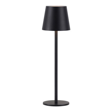 Leuchten Direkt 19250-18 - LED Lampada da tavolo ricaricabile dimmerabile per esterni EURIA LED/3W/5V 2600 mAh IP54 nero