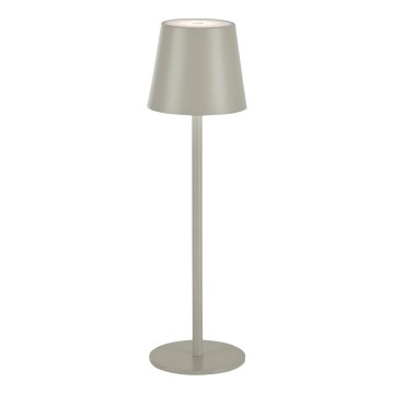 Leuchten Direkt 19250-40 - LED Lampada da tavolo ricaricabile dimmerabile per esterni EURIA LED/3W/5V 2600 mAh IP54 grigio