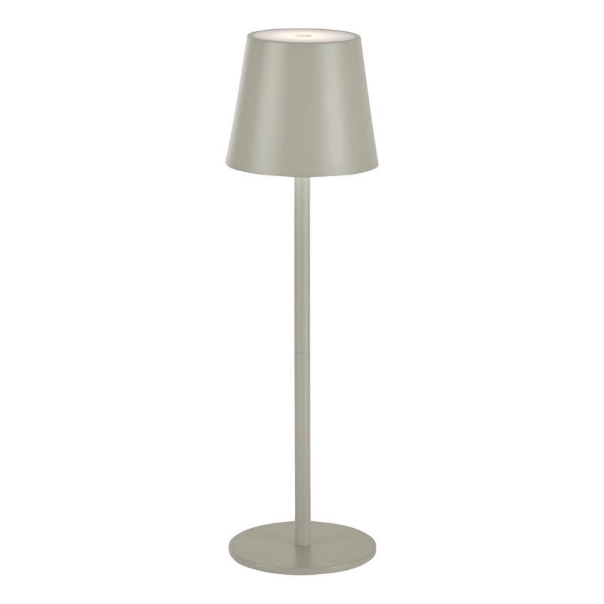 Leuchten Direkt 19250-40 - LED Lampada da tavolo ricaricabile dimmerabile per esterni EURIA LED/3W/5V 2600 mAh IP54 grigio