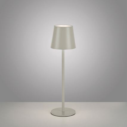 Leuchten Direkt 19250-40 - LED Lampada da tavolo ricaricabile dimmerabile per esterni EURIA LED/3W/5V 2600 mAh IP54 grigio