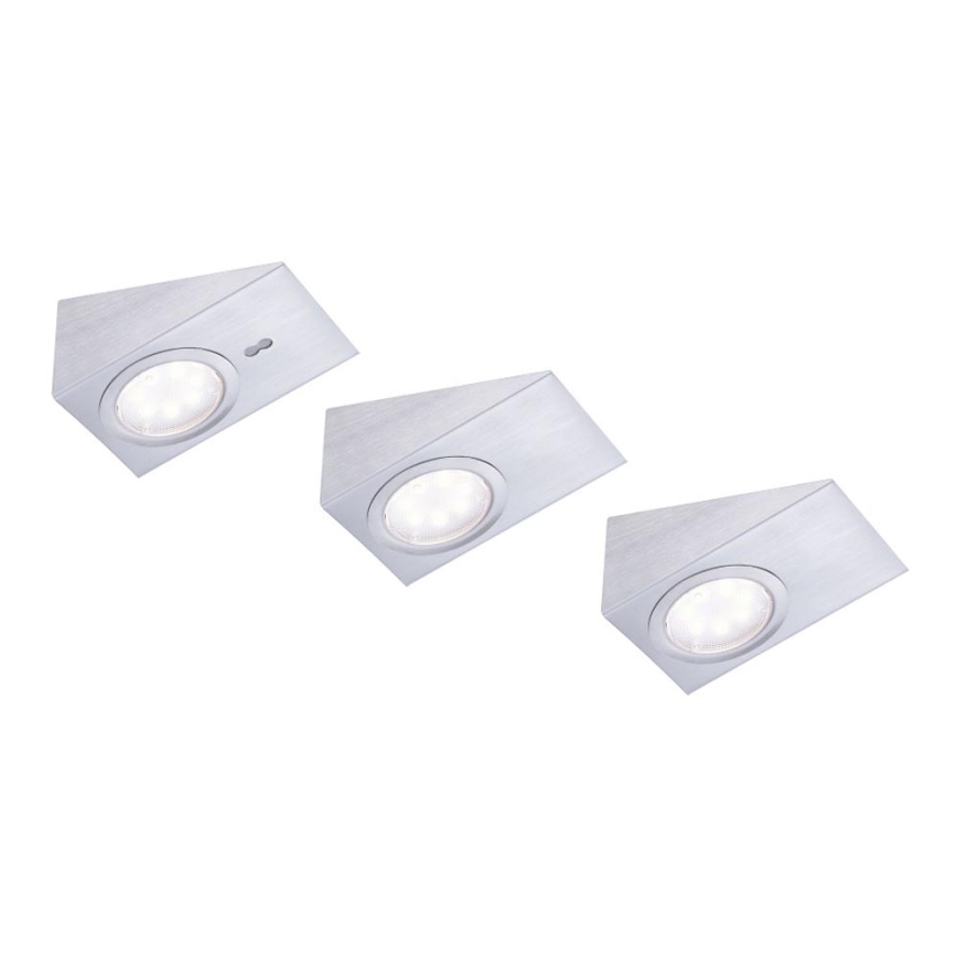 Leuchten Direkt 84111-55-3 - SET 3x LED Illuminazione per mobili con sensore THEO LED/3,6W/230V