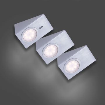 Leuchten Direkt 84111-55-3 - SET 3x LED Illuminazione per mobili con sensore THEO LED/3,6W/230V