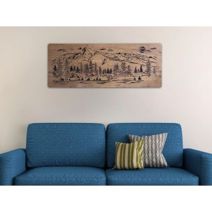 Li-Go 23524/DUB2 - Decorazione da parete LED dimmerabile LED/24W/230V 130x50 cm rovere/Baita di montagna