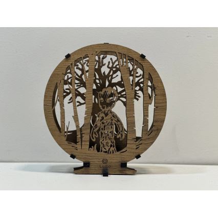 Li-Go 23613/DUB2 - Decorazione da tavolo dimmerabile a LED, 12W/230V, 20x22 cm, rovere/Grut