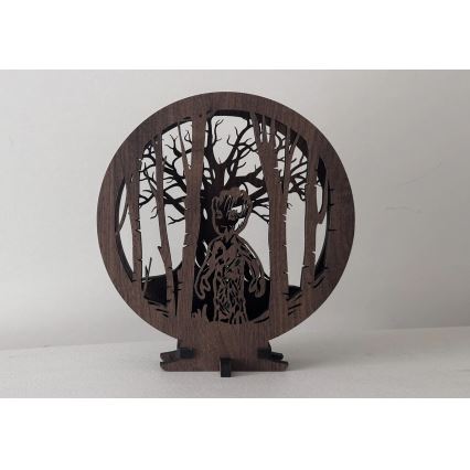 Li-Go 23613/DUB2 - Decorazione da tavolo dimmerabile a LED, 12W/230V, 20x22 cm, rovere/Grut