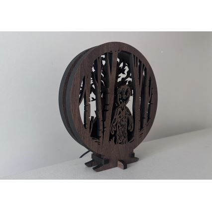 Li-Go 23613/DUB2 - Decorazione da tavolo dimmerabile a LED, 12W/230V, 20x22 cm, rovere/Grut