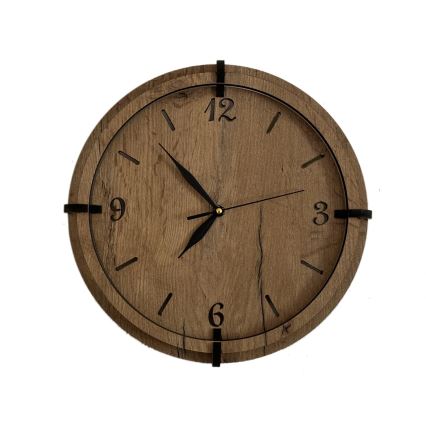 Li-Go 23628/DUB3 - Orologio da parete LED/1xAA Ø 32 cm rovere chiaro/tondo
