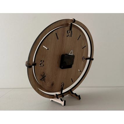 Li-Go 23628/DUB3 - Orologio da parete LED/1xAA Ø 32 cm rovere chiaro/tondo