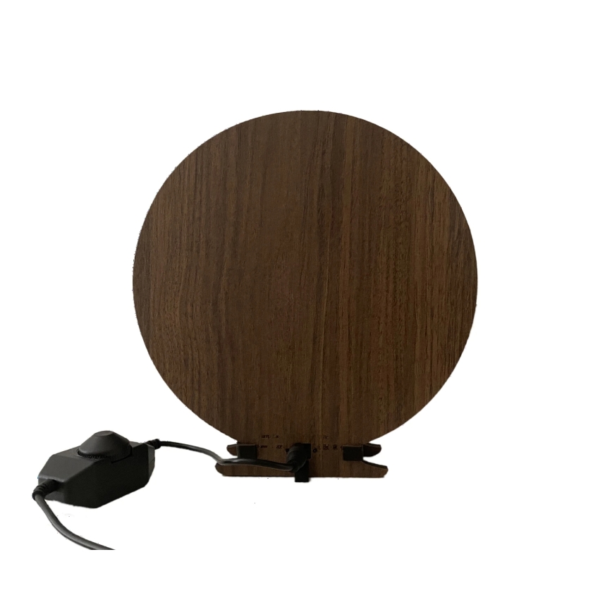 Li-Go 23654 - Lampada da tavolo decorativa dimmerabile a LED/12W/230V 20x22 cm noce/composizione con muschio