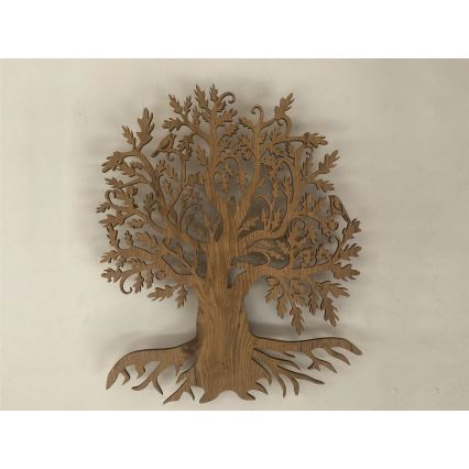 Li-Go 23673/DUB2 - Decorazione da parete dimmerabile a LED 10W/5V 20000 mAh 45x55 cm rovere + telecomando