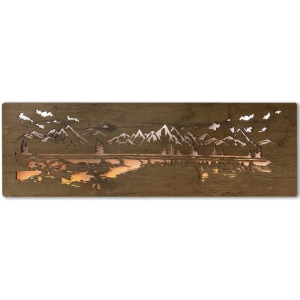 Li-Go 4778/A/4 - Decorazione da parete LED dimmerabile LED/10W/5V 30000 mAh 120x40 cm rovere/Lago