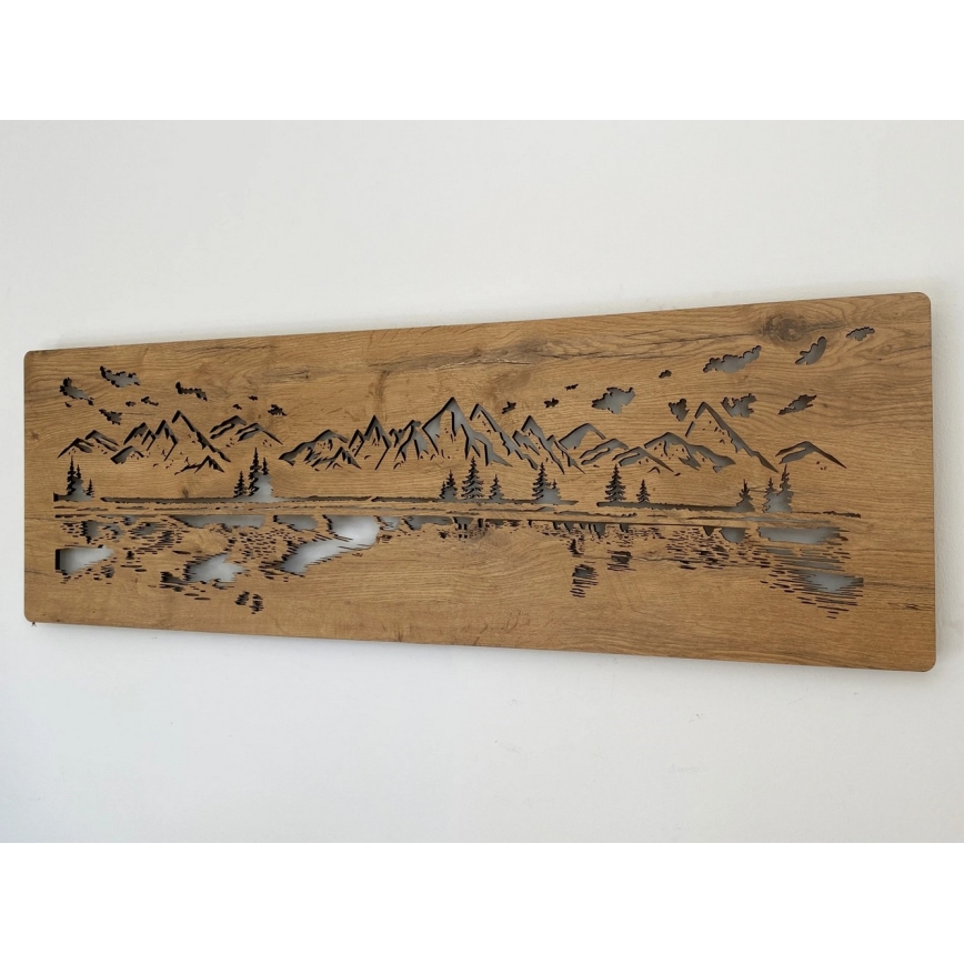 Li-Go 4778/A/4 - Decorazione da parete LED dimmerabile LED/10W/5V 30000 mAh 120x40 cm rovere/Lago