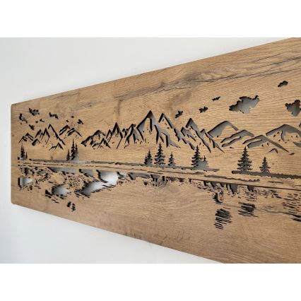 Li-Go 4778/A/4 - Decorazione da parete LED dimmerabile LED/10W/5V 30000 mAh 120x40 cm rovere/Lago