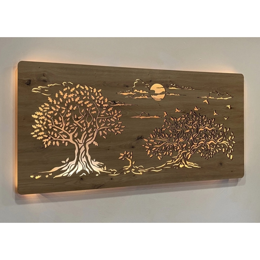 Li-Go 5307/DUB2 - Decorazione da parete dimmerabile a LED LED/24W/230V 120x60 cm rovere/Tre querce