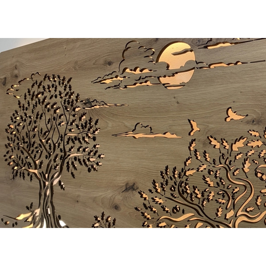 Li-Go 5307/DUB2 - Decorazione da parete dimmerabile a LED LED/24W/230V 120x60 cm rovere/Tre querce