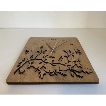 Li-Go 5499/DUB2 - Orologio da parete 1xAA 40x40 cm rovere