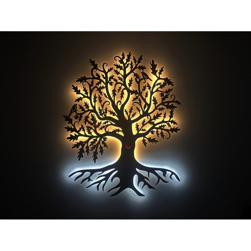 Li-Go 5729/DUB2 - Decorazione da parete LED con sensore di movimento, LED/10W/5V, 90x110 cm, rovere