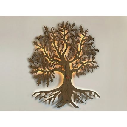 Li-Go 5729/DUB2 - Decorazione da parete LED con sensore di movimento, LED/10W/5V, 90x110 cm, rovere