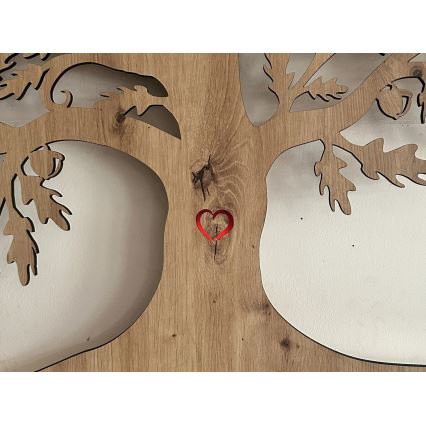 Li-Go 5729/DUB2 - Decorazione da parete LED con sensore di movimento, LED/10W/5V, 90x110 cm, rovere