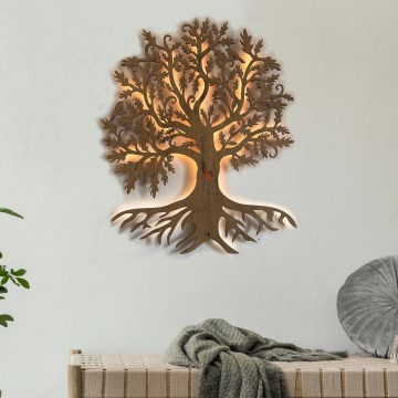 Li-Go 5732/DUB/S2 - Decorazione da parete LED dimmerabile LED/10W/5V 20000 mAh 68x80 cm rovere