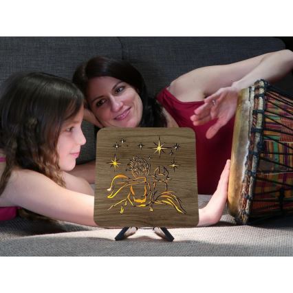 Li-Go 5788/DUB2 - Lampada decorativa da tavolo LED/12W/230V 19x19 cm rovere/Il Piccolo Principe