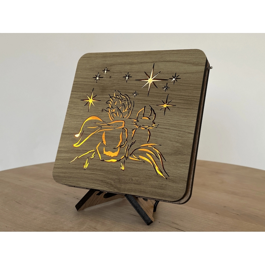 Li-Go 5788/DUB2 - Lampada decorativa da tavolo LED/12W/230V 19x19 cm rovere/Il Piccolo Principe