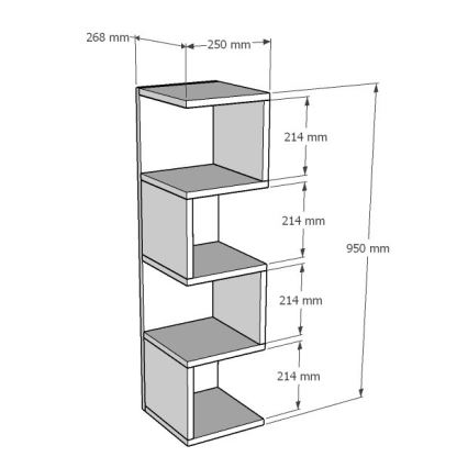 Libreria ALIN 95x25 cm bianca