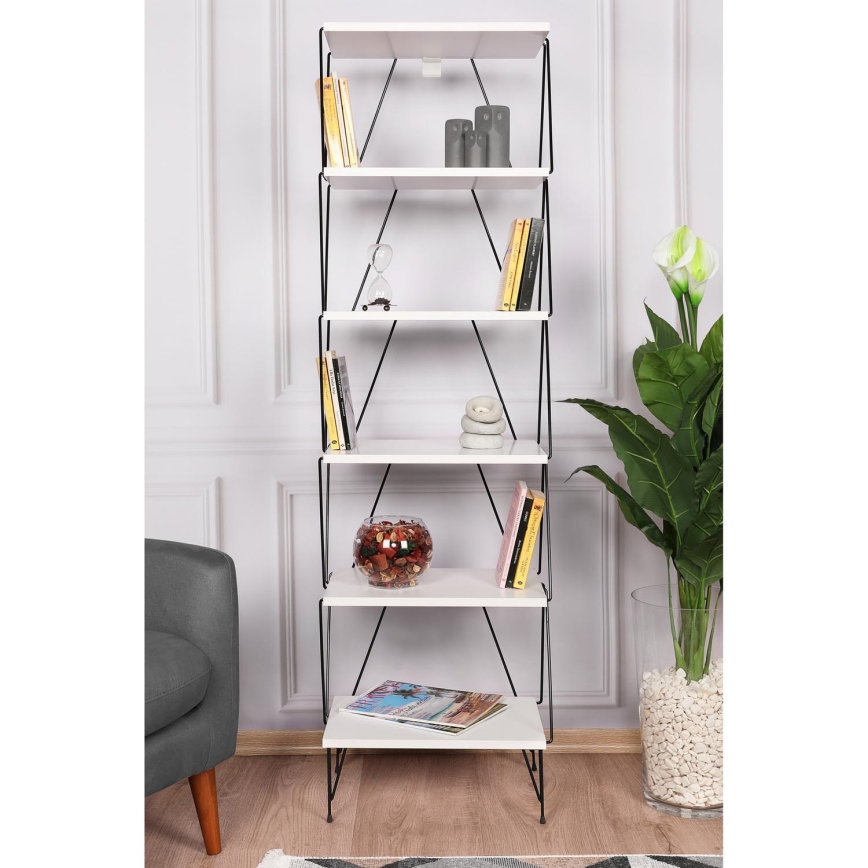 Libreria BALABAN 165x48 cm bianco/nero