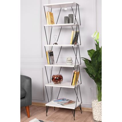 Libreria BALABAN 165x48 cm bianco/nero