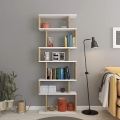 Libreria BATES 160x60 cm bianco/quercia