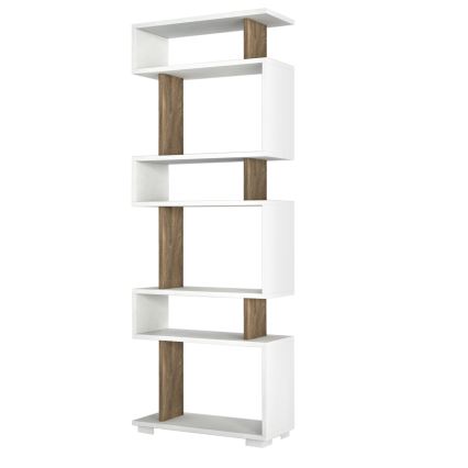 Libreria BLOK 165x60 cm bianco/marrone