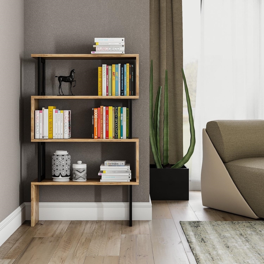 Libreria CEYLAN 128x80 cm marrone/nero