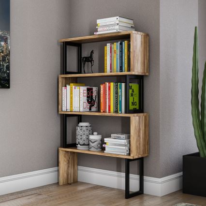 Libreria CEYLAN 128x80 cm marrone/nero