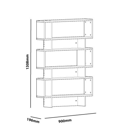 Libreria ELZE 130,8x90 cm bianca