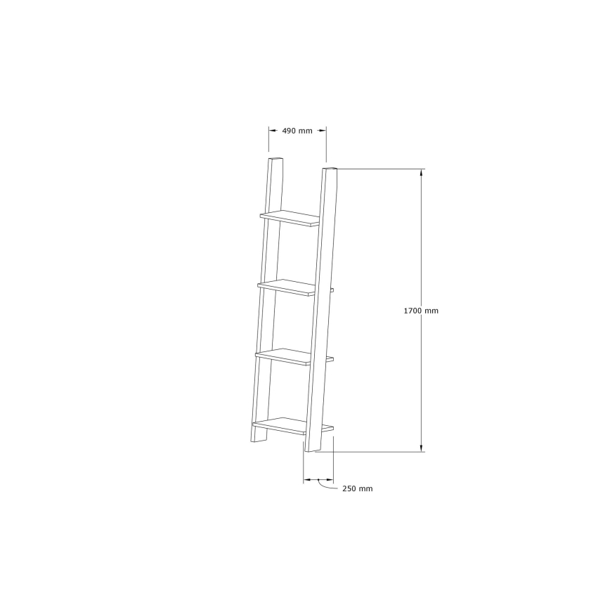 Libreria FAYKO 170x49 cm beige/bianco