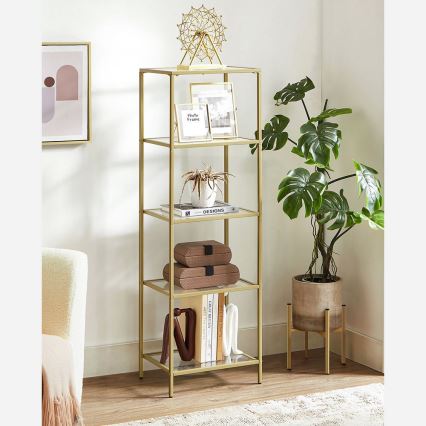 Libreria GLASY 40x125x30 cm oro