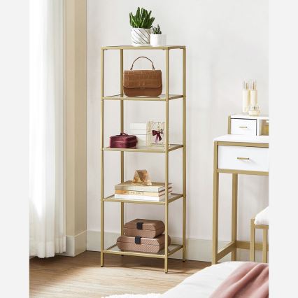 Libreria GLASY 40x125x30 cm oro
