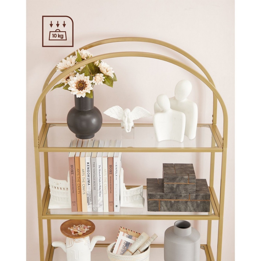 Libreria GLASY 83x184x30 cm oro
