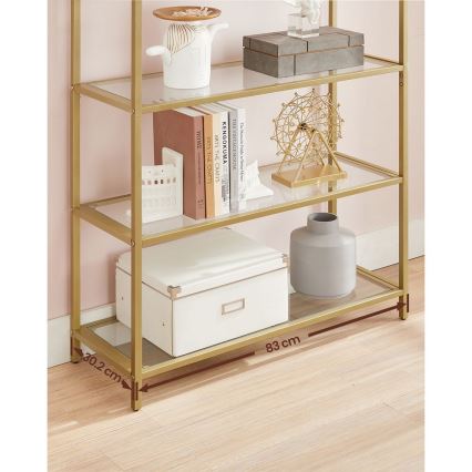 Libreria GLASY 83x184x30 cm oro