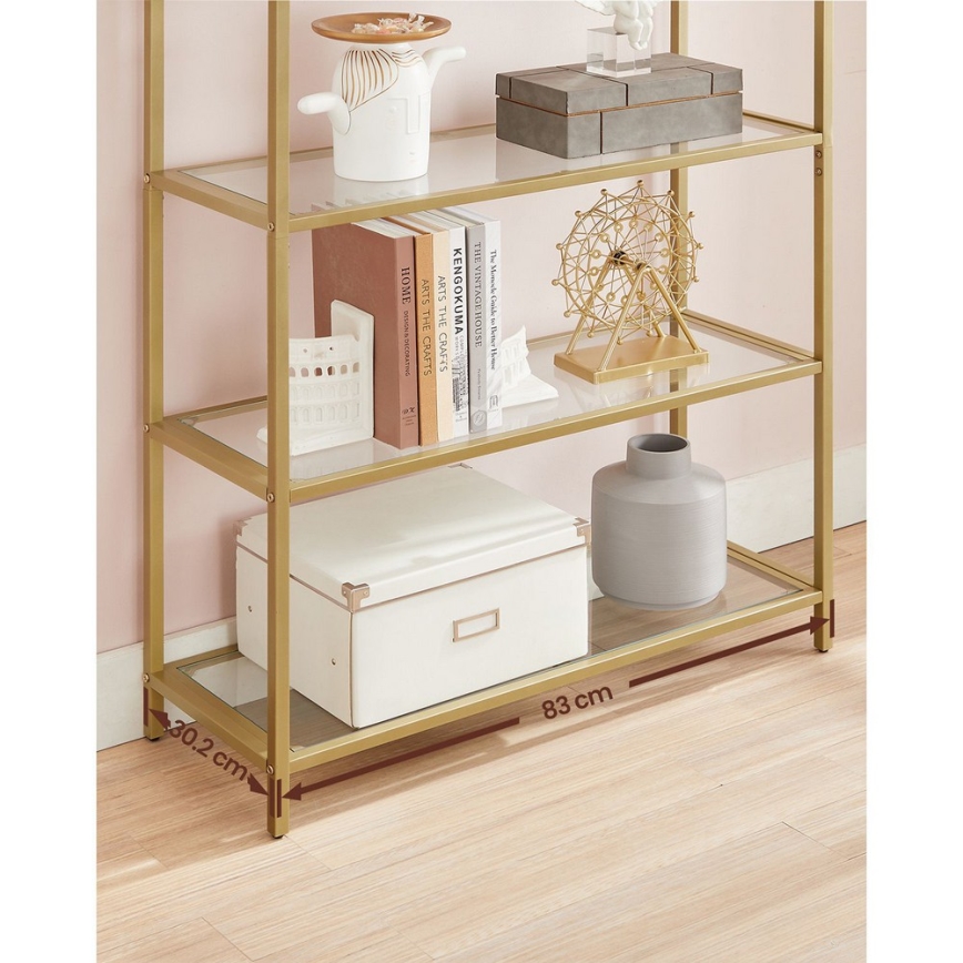 Libreria GLASY 83x184x30 cm oro