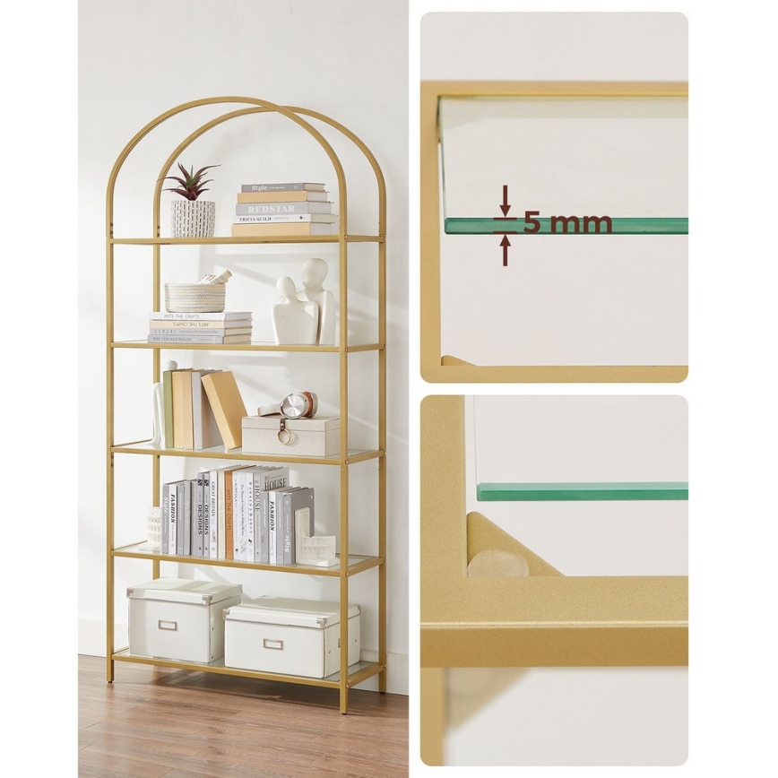 Libreria GLASY dorata